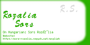 rozalia sors business card